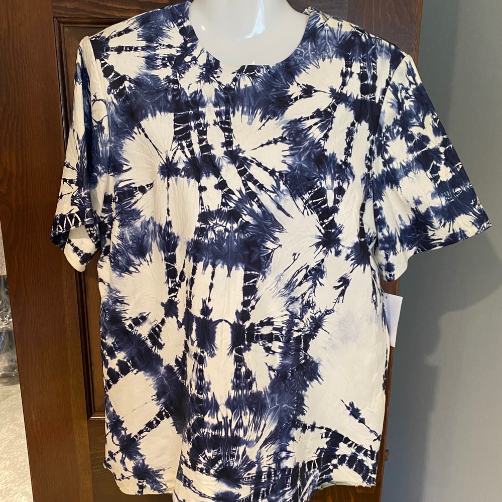Alexander Wang leather short sleeved shirt. New!